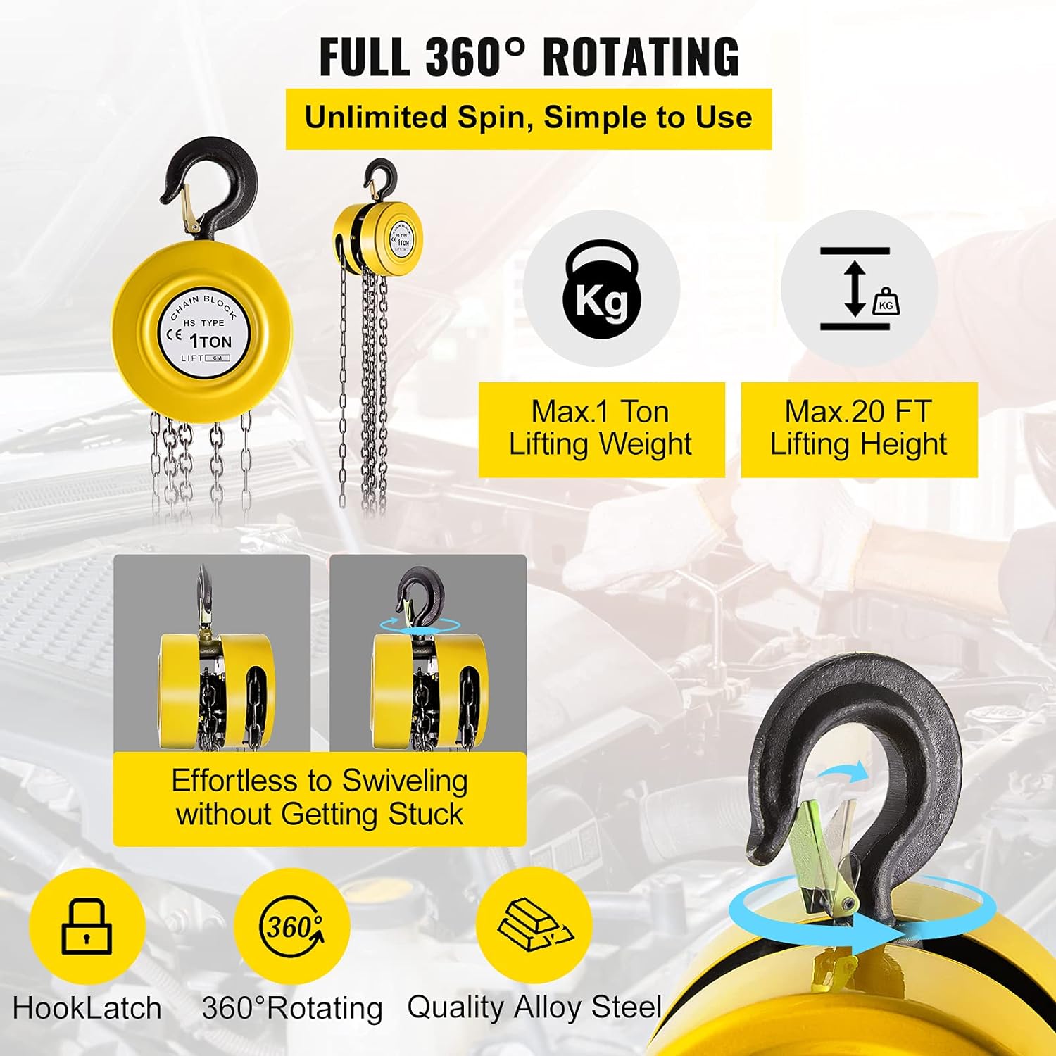 1T2T3T12M Manual Lifting Chain Block Chain Hoist Lever Block Lever ...