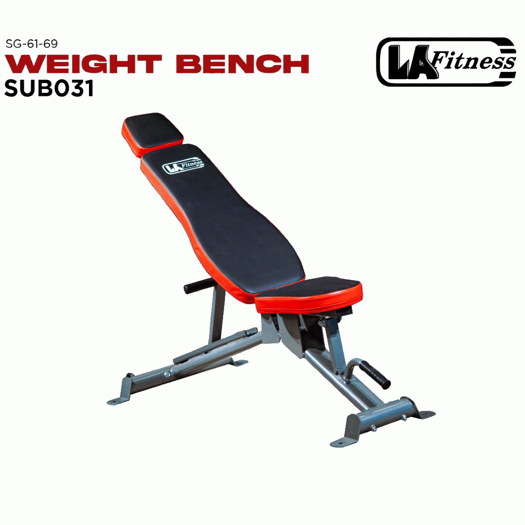 LA Fitness Adjustable Weight Bench SUB031 Adjustable Bench Weight Bench Home Gym Shopee Philippines