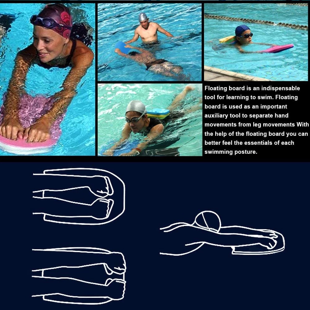 Learning Kick Board EVA Swimming Kickboard Safety Swimming Pool Kick ...
