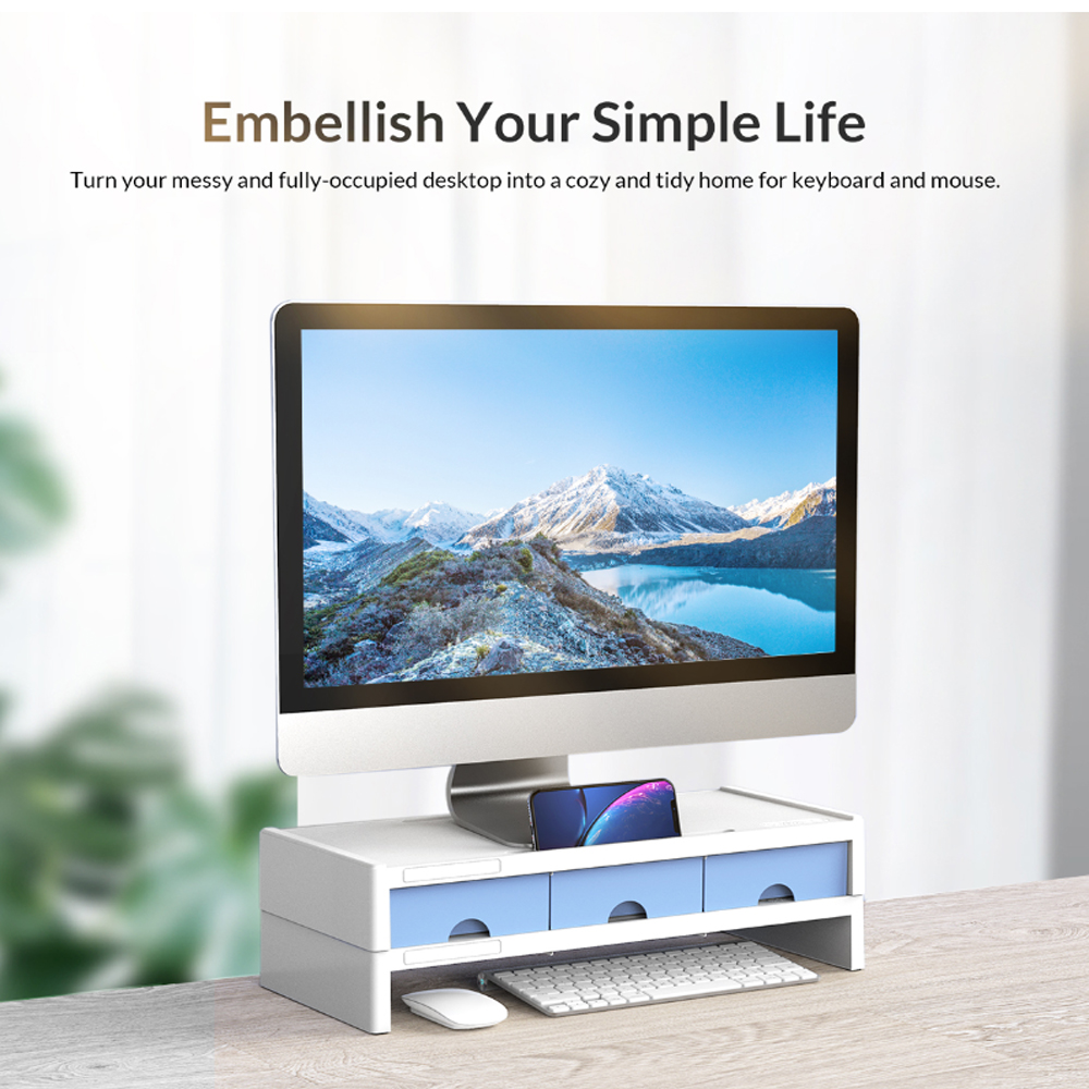 ORICO ABS Plastic PC Monitor Stand Riser (50 x 22 x 7.4cm) / (50 x 22 x ...
