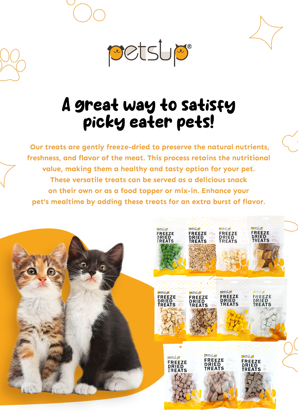 Petsup Dog Freeze Dried Treats 30g Snacks Chicken Liver Duck Goat Milk