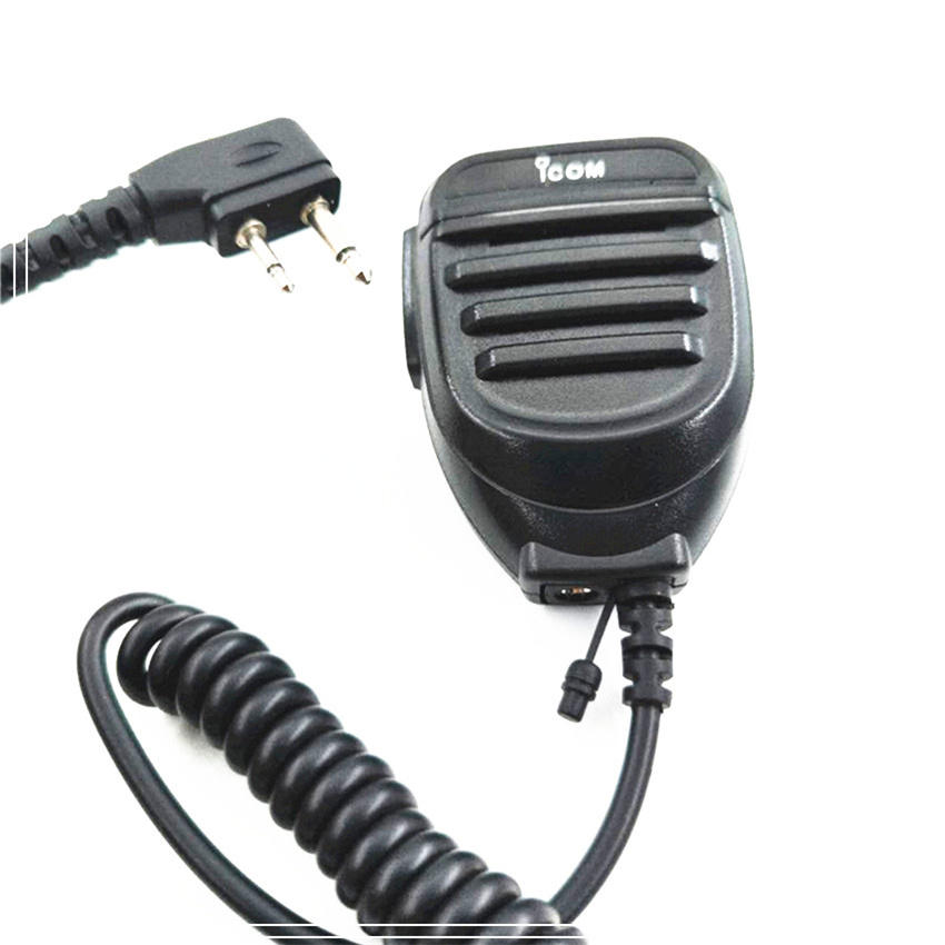 2Pin Speaker Mic Compatible With Two Way Radio Walkie Talkie Icom IC-V8 ...