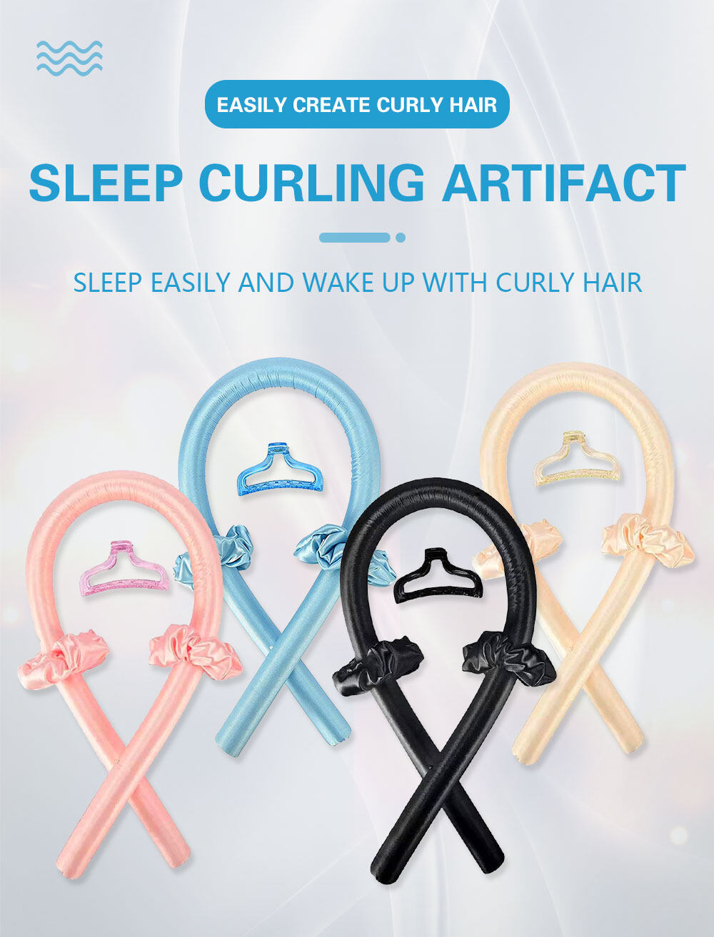 Hair Roller Heatless Curls Curling Iron Curly Hair Products ...
