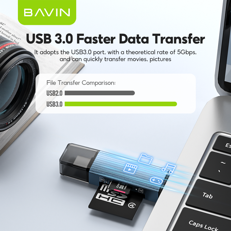 BAVIN O50 / O51 Multifunction Card Reader 2 in 1 OTG Transfer Adapter ...