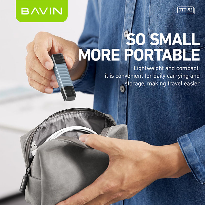 BAVIN O52 Multi-Function Card Reader 3 in 1 Type-C to USB 3.0 + iPh ...