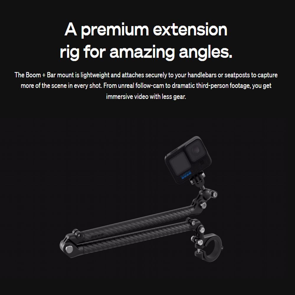 GoPro Carbon Fiber Boom + Handle Bar Mount w/ 21