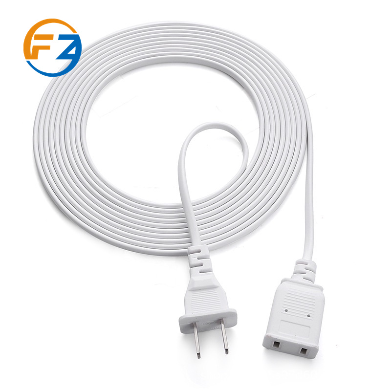 FZ Power Cord Extension 2 Pin Plug Dual Portable Extension Cord For ...