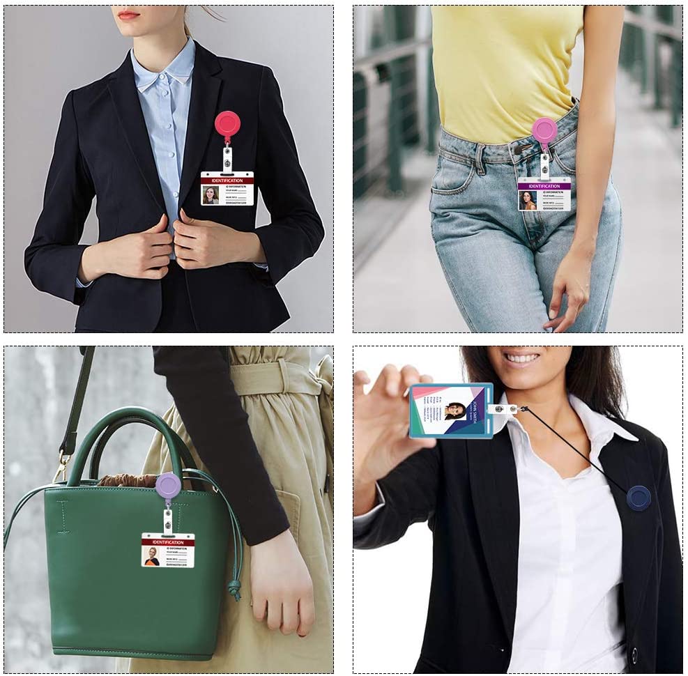 Telescopic buckle key chain tag hanging rope document buckle anti-lost ...