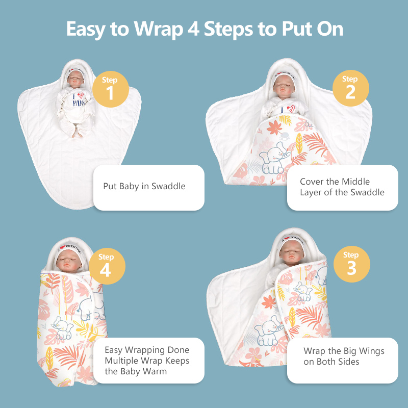 Einmilk Baby Swaddle Baby Wrapper Sleeping Bag with Cap Breathable ...