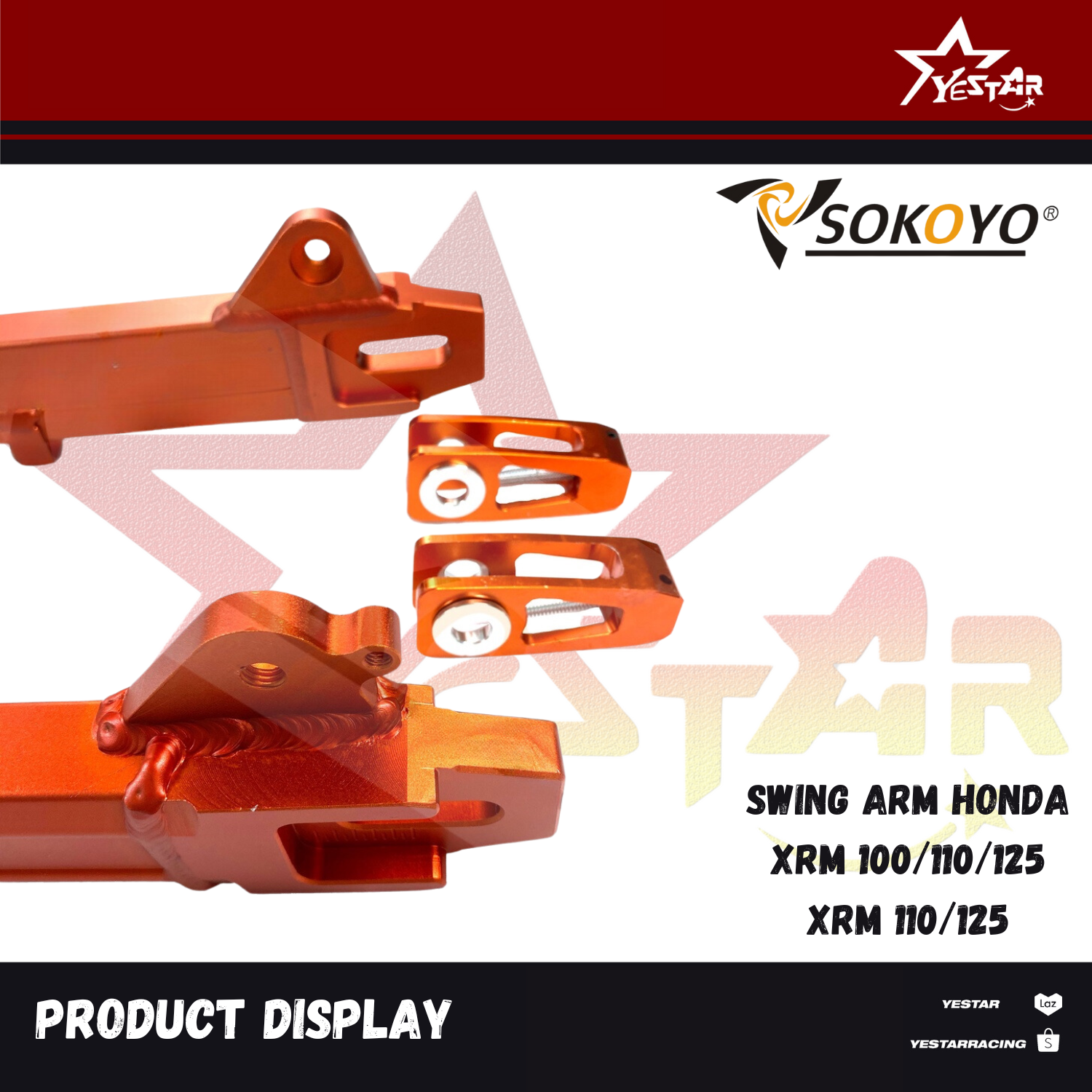 Yestar PH 1Set Swing Arm Alloy CNC Heavy Duty for Honda Wave 100 110 ...