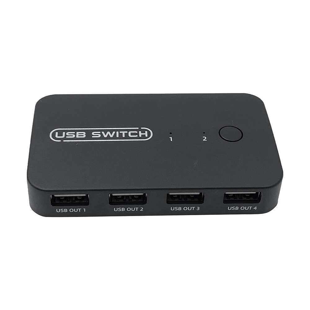 USB 2.0 Switch Selector 4 Port 2 Computers Peripheral Switcher Adapter ...