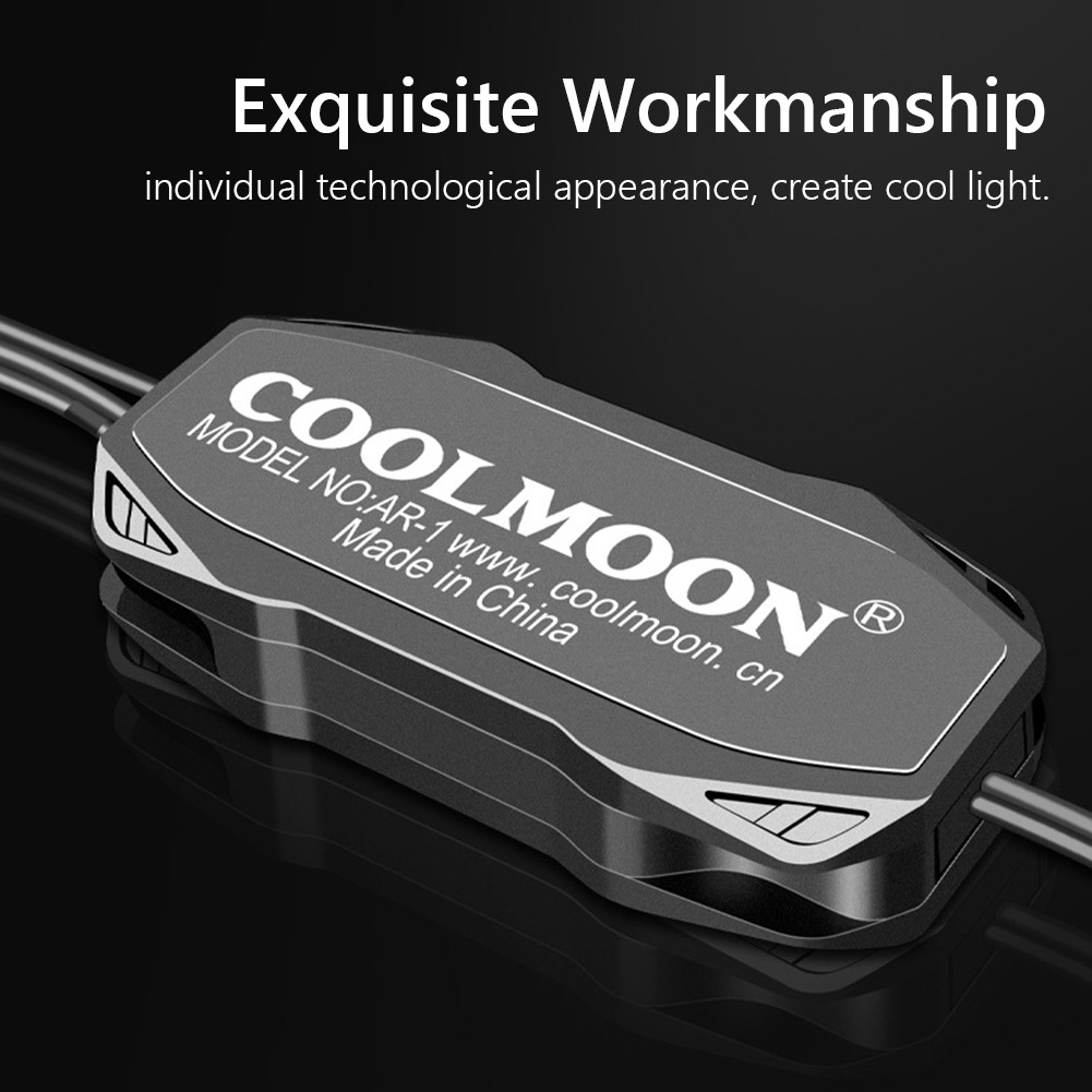 COOLMOON AR-1 RGB Controller PC 5V 3 Pin to SATA AURA ARGB Small ...
