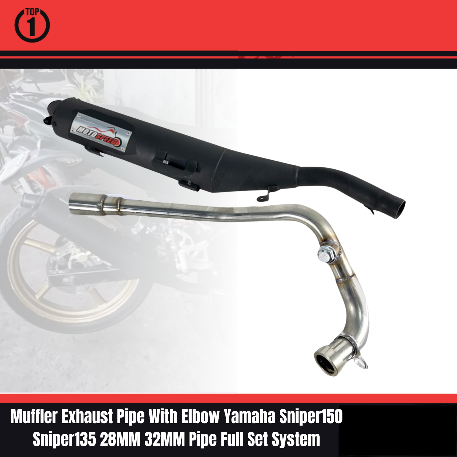 Top1 Racing Muffler Pipe For Yamaha Sniper 150 Motorcycle | Shopee ...