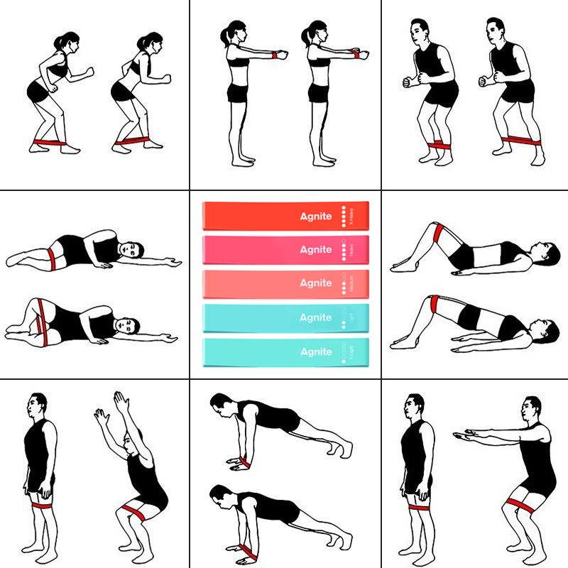 Deli Agnite Yoga Stretching Band Latex Resistance Ring Hip Circle