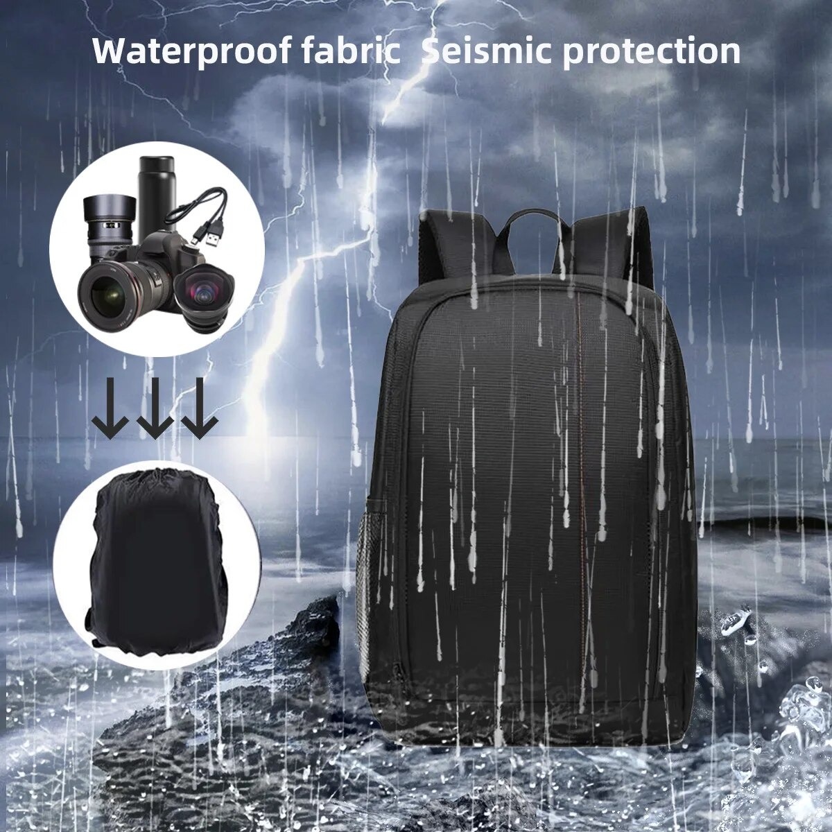 Outdoor Travel DSLR Camera Backpack Durable Digital Waterproof Camera ...
