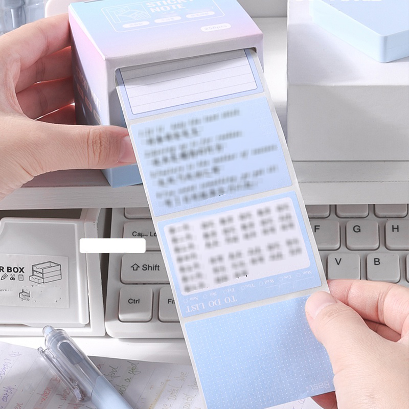 256PCS Sticky Notes Box Pull-out Self-Adhesive Index Labels Tabs Memo ...