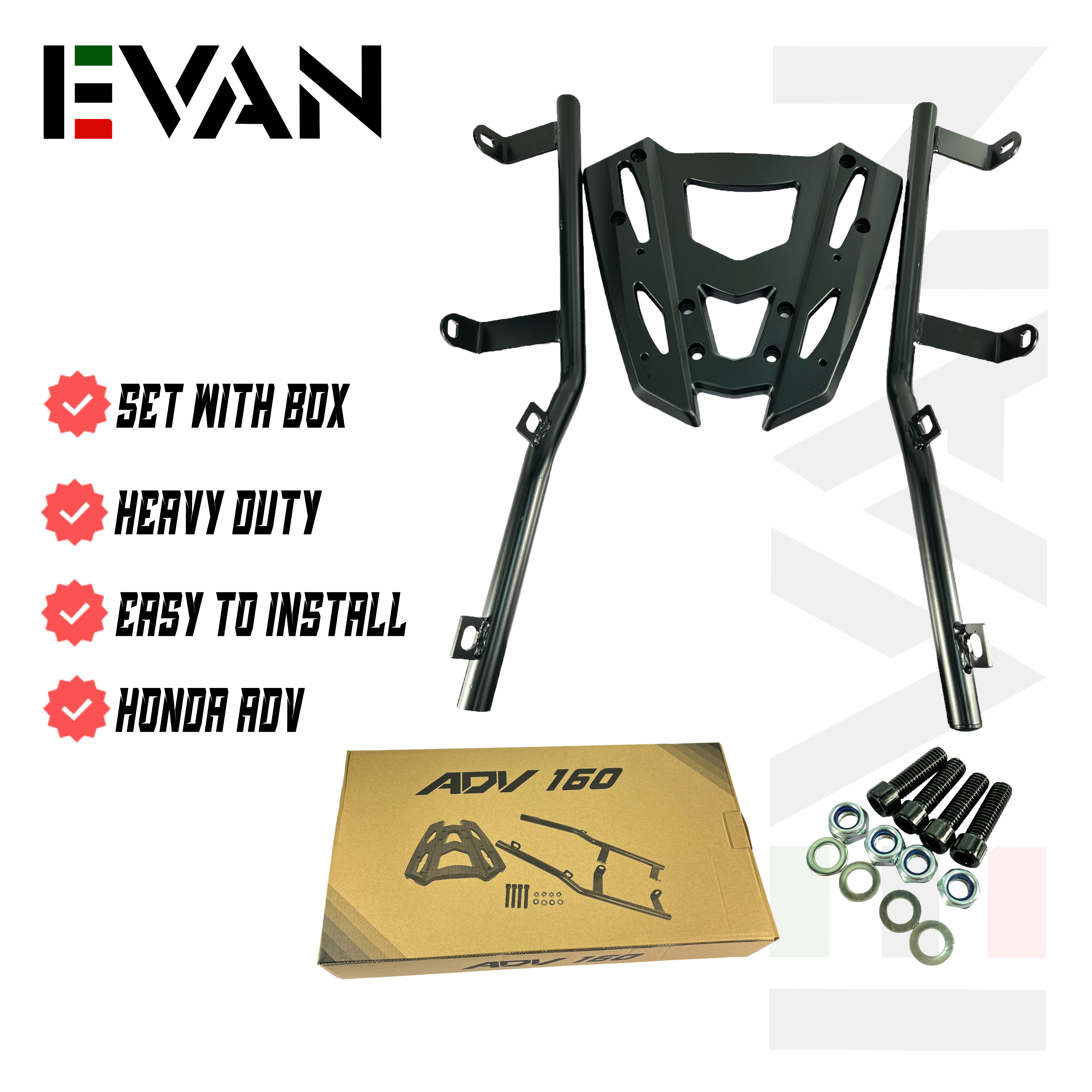 EVAN.SHOP HEAVY DUTY TOPBOX BRACKET FOR HONDA ADV 160 MOTORCYCLE ...