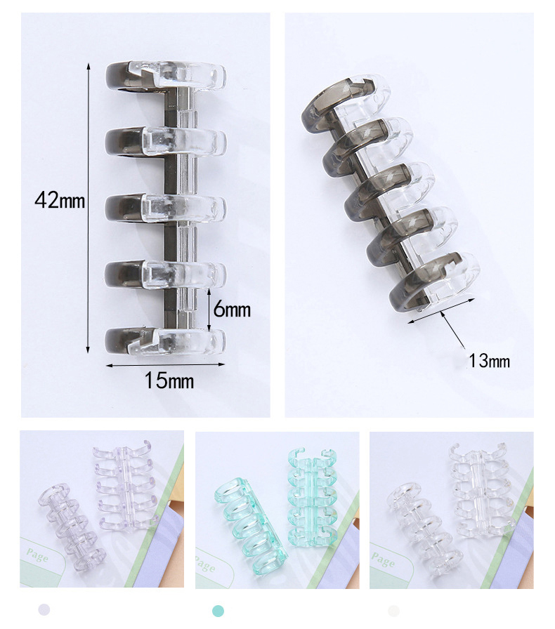 A4 A5 A6 Binder Accessory 5 Holes Colorful Loose-Leaf Ring Binder ...