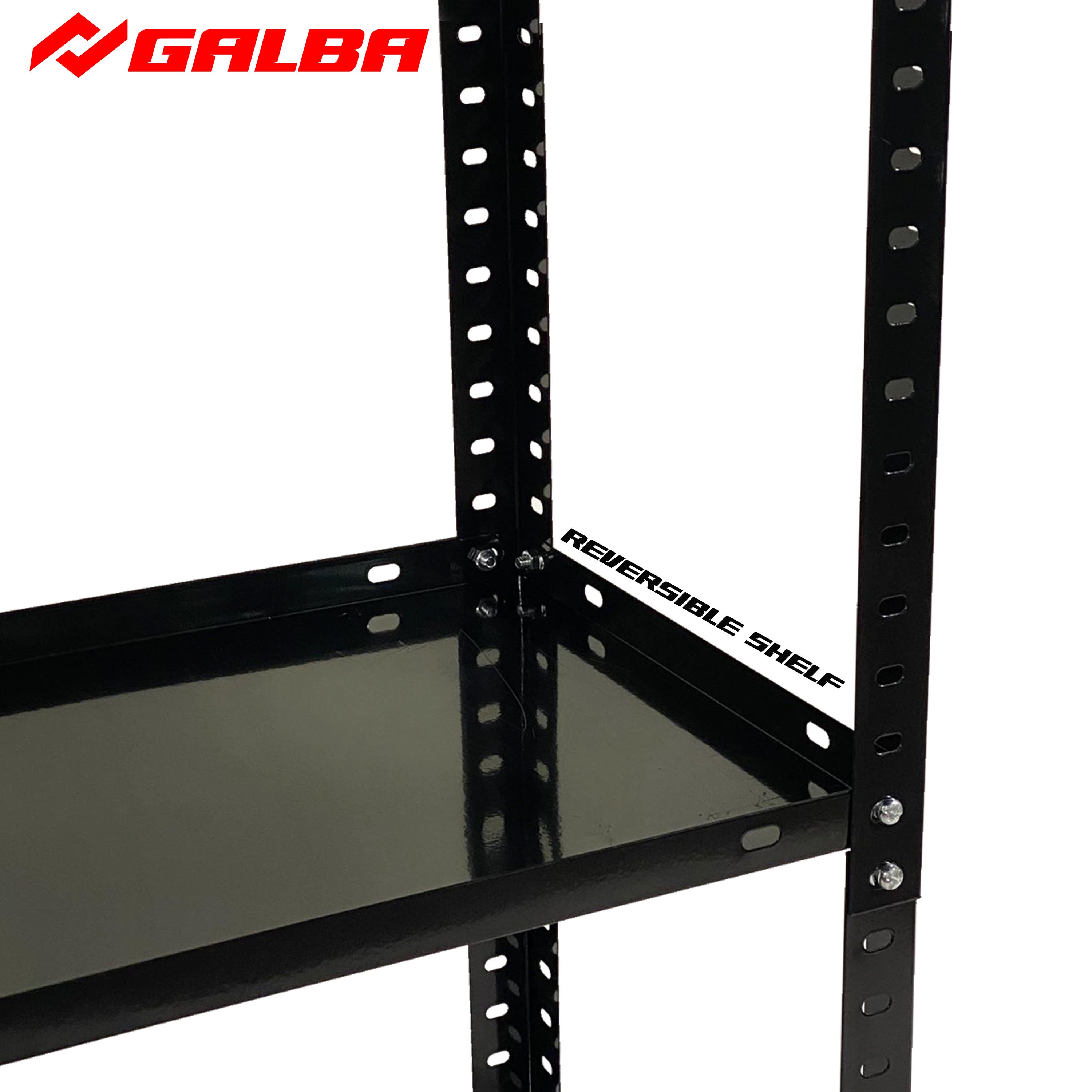 GALBA All-Metal Storage Rack Adjustable 3/4/5 Layers Galvanized Steel ...
