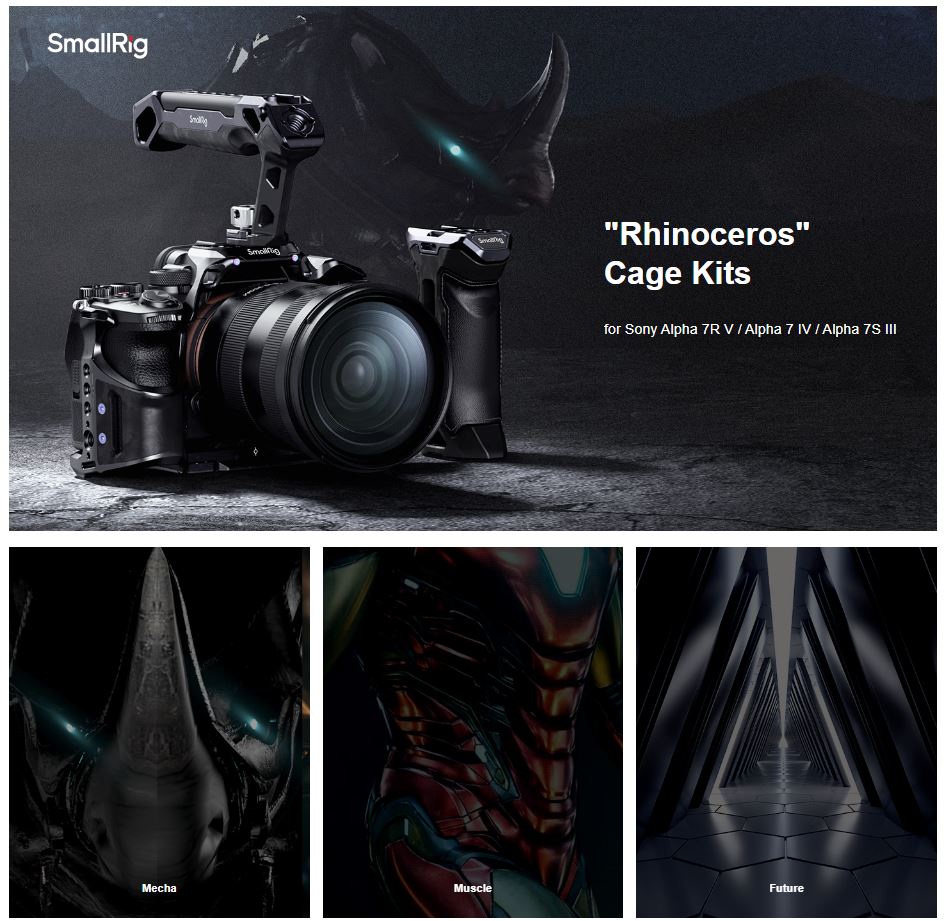 SmallRig Rhinoceros Full Camera Cage Kit for Sony a7R V a7 IV a7s III ...