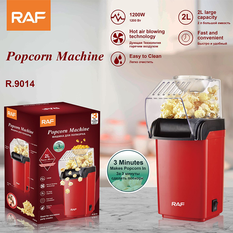 RAF 2L Popcorn Maker Mini No Oil Electric Popcorn Popper for Home ...