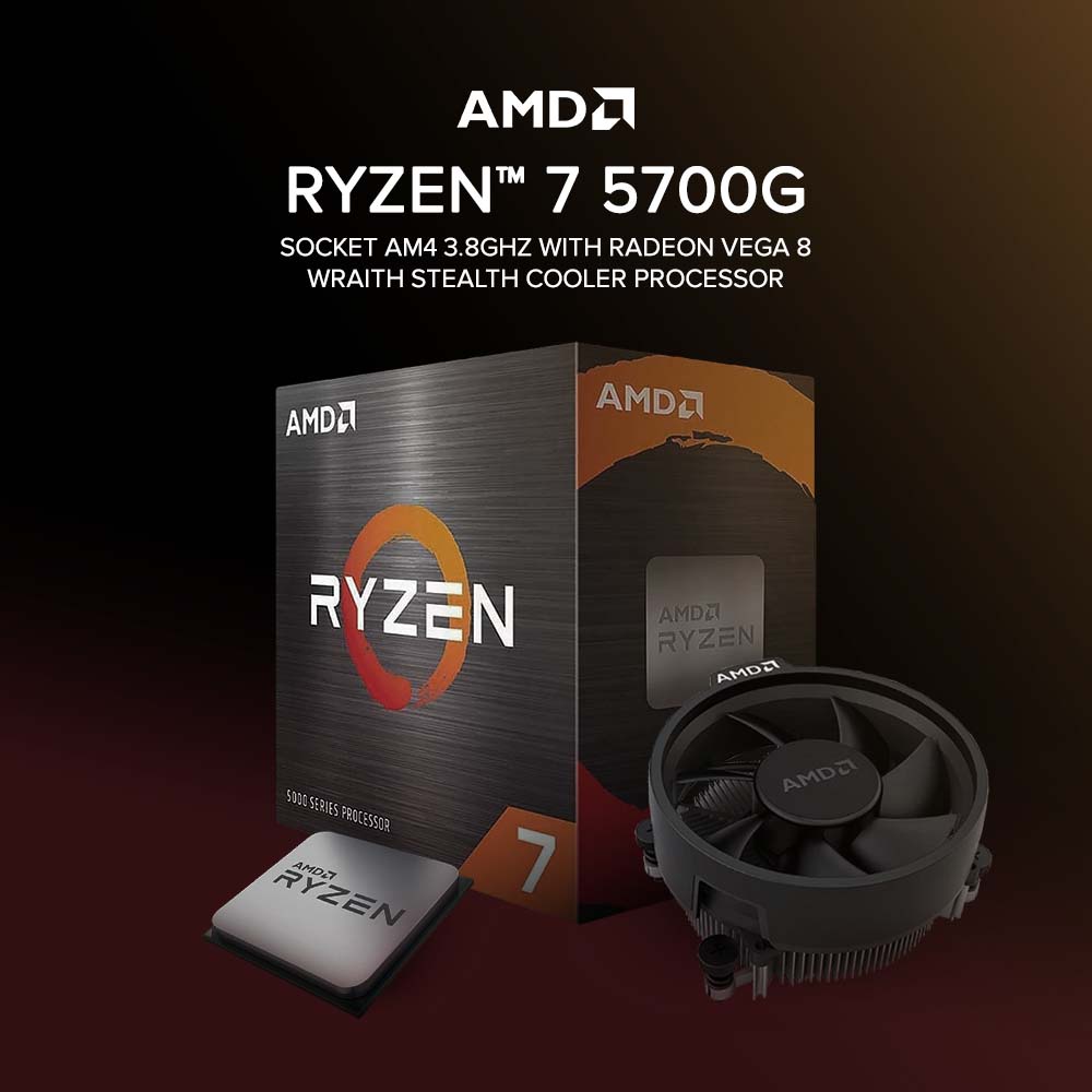 AMD Ryzen 5700G Box and MPK amd Processor| Socket Am4|
