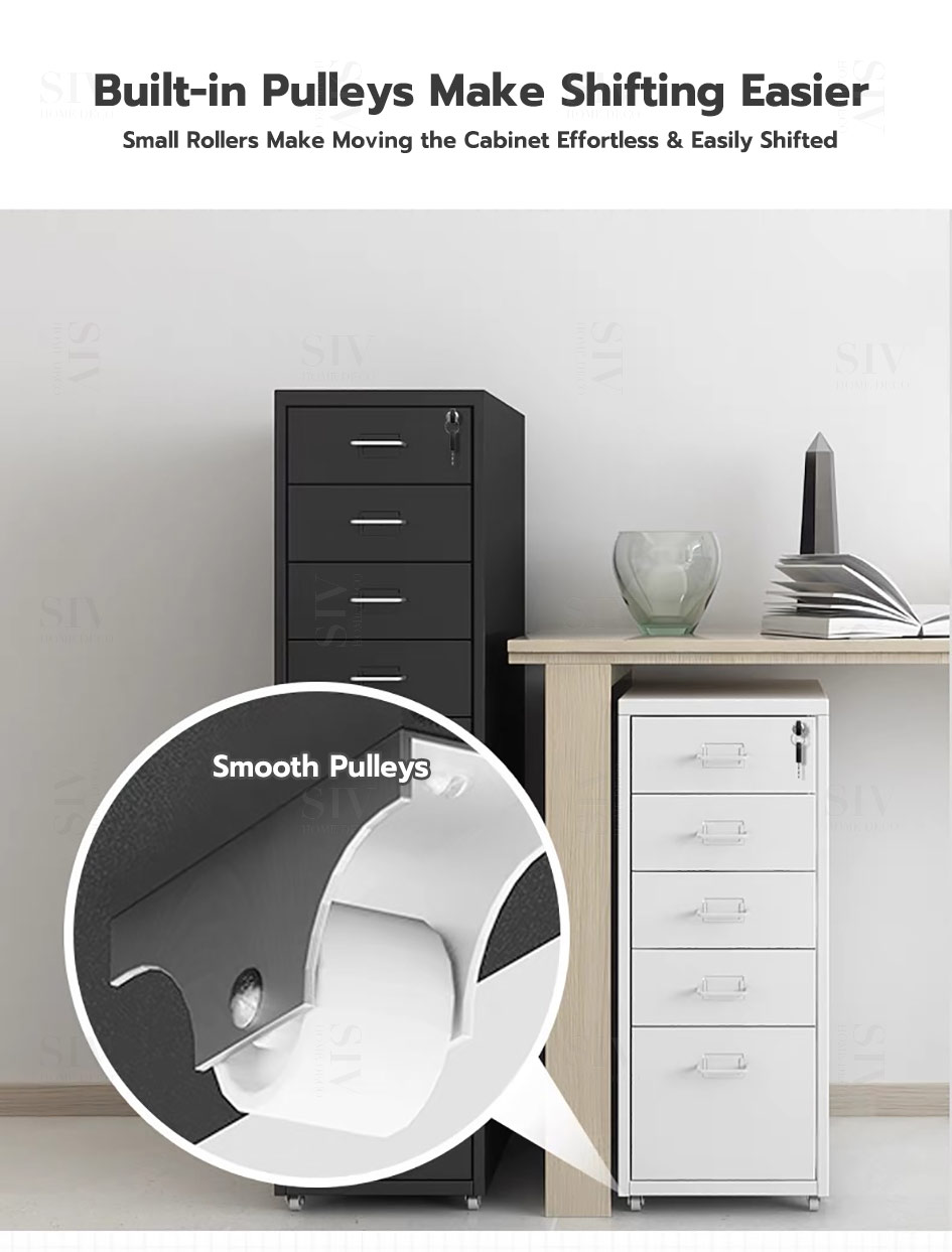 SIV 3-8 Layer Metal File Storage Cabinet Steel Filing Cabinet With ...
