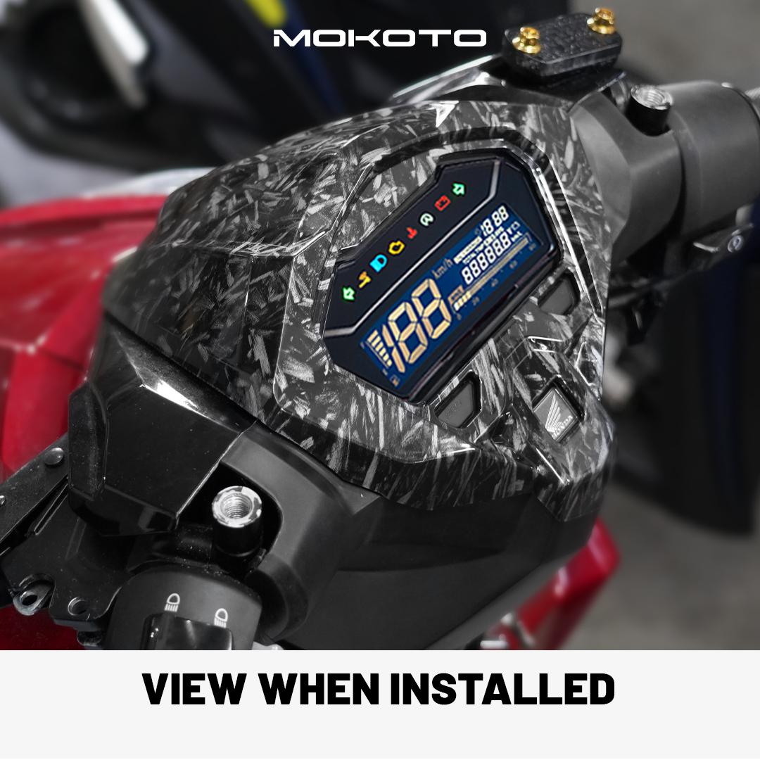 MOKOTO HONDA CLICK V3 FULL GAUGE PANEL GARNISH COVER FOR HONDA CLICK V3 ...