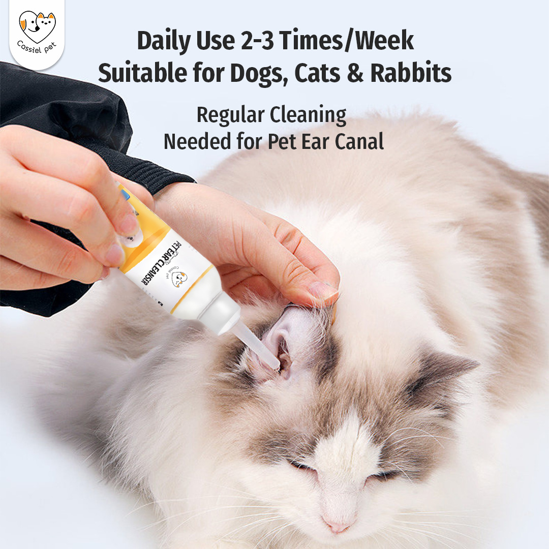 View of Cassiel Pet Ear Cleaner For Cleaning Earwax Remove Odor Sterilize For ...