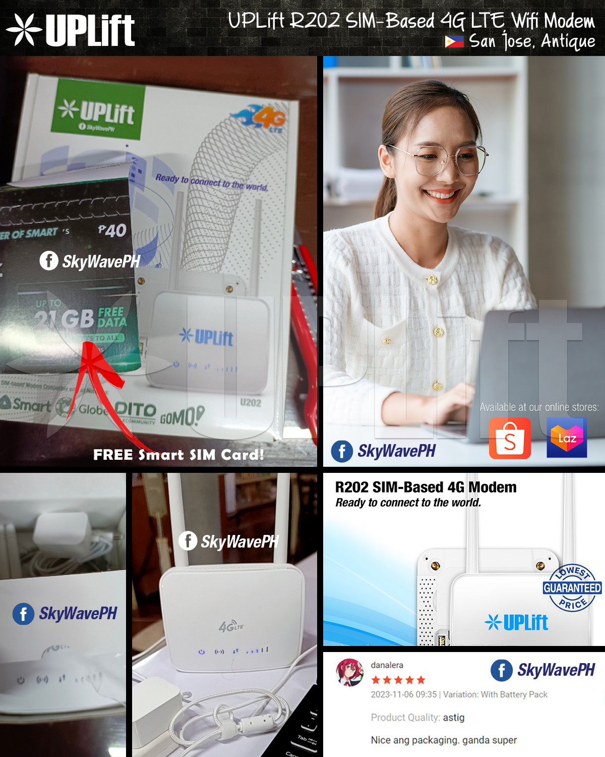 Mabilis! UPLift R202 SIM-Based 4G Wifi Modem Openline with Band ...