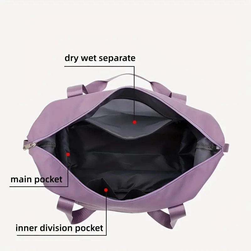 Large Capacity Waterproof Travel Bag with Dry and Wet Separation ...