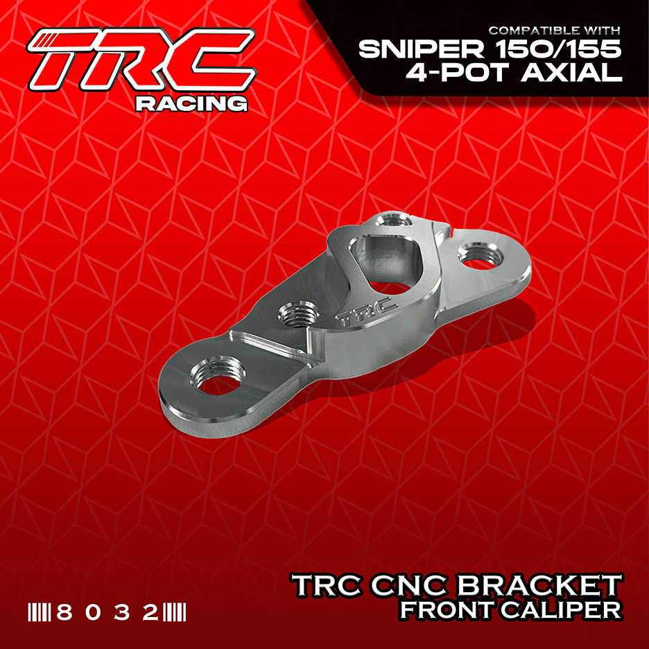TRC RACING FRONT 4POT AXIAL CALIPER BRACKET (245MM DISC) FOR SNIPER150 ...