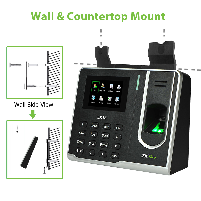 ZKTeco LX15 Absence Machine Fingerprint Attendanc Clock Time Attendance ...
