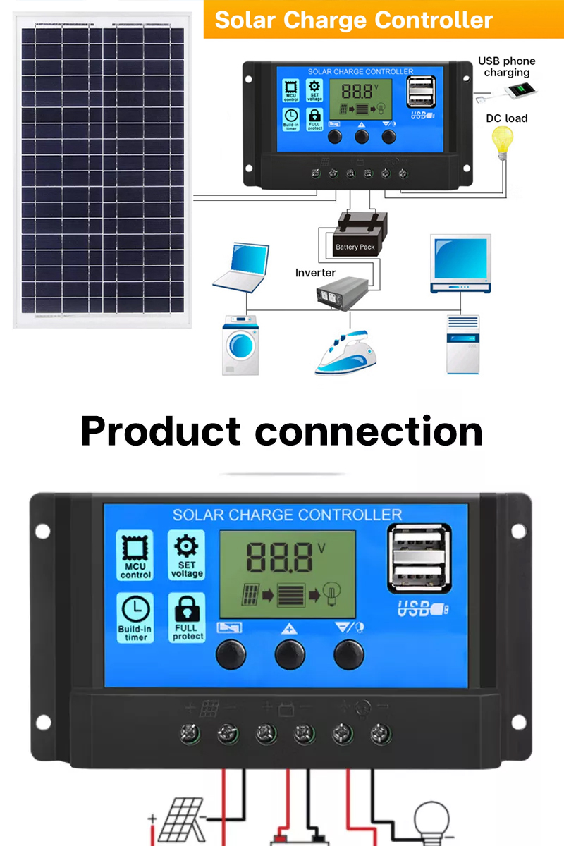 【Warranty】Solar Panel 30W 18V Pv Solar Module Cell Panel Generator Set ...