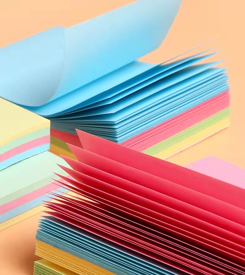 100 Sheets/Packet Of Sticky Notes Square Mixed Color Record Label ...