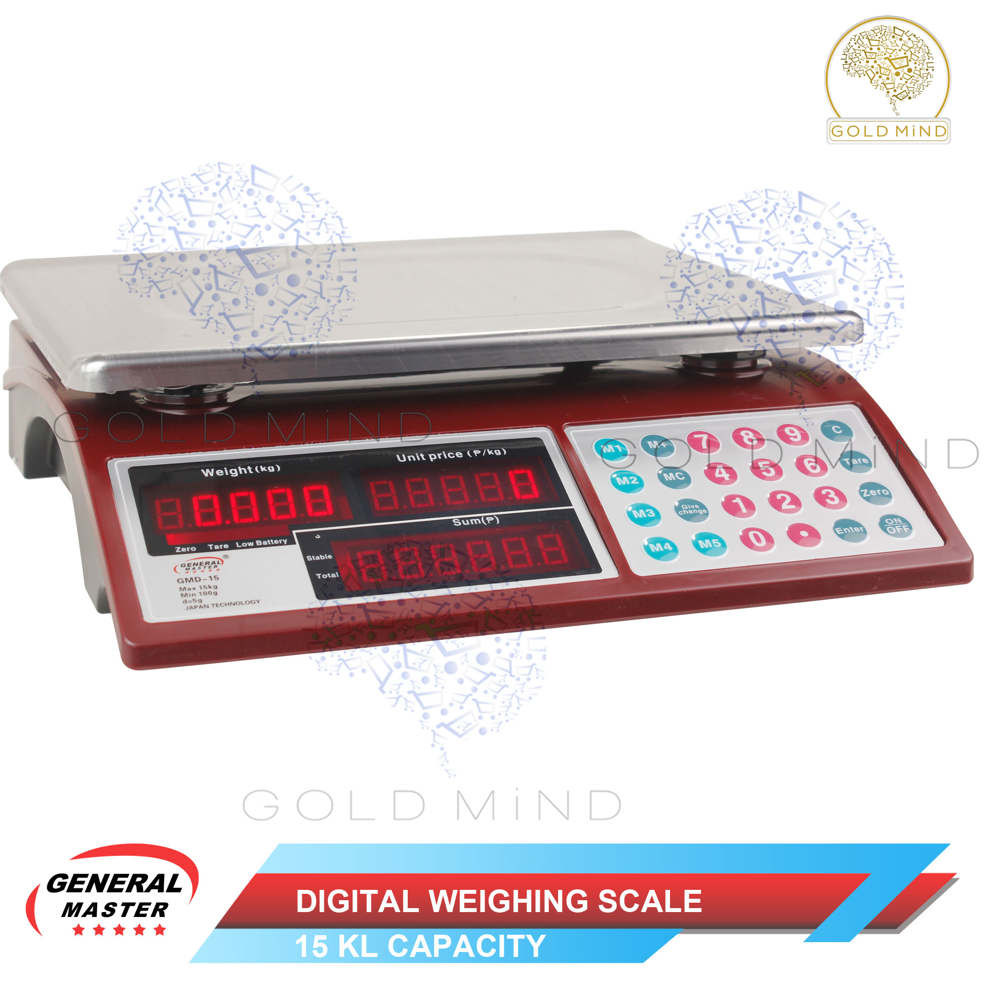 General Master Digital Weighing Scale with Price Computing Feature (15 ...