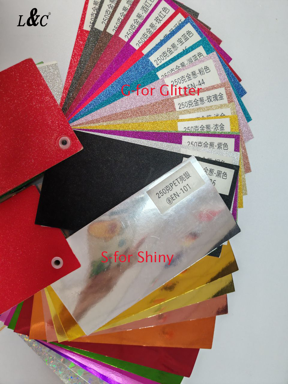 L&C Glitter paper 10pcs 250gsm Shiny Metallic Mirror Card Stock Board