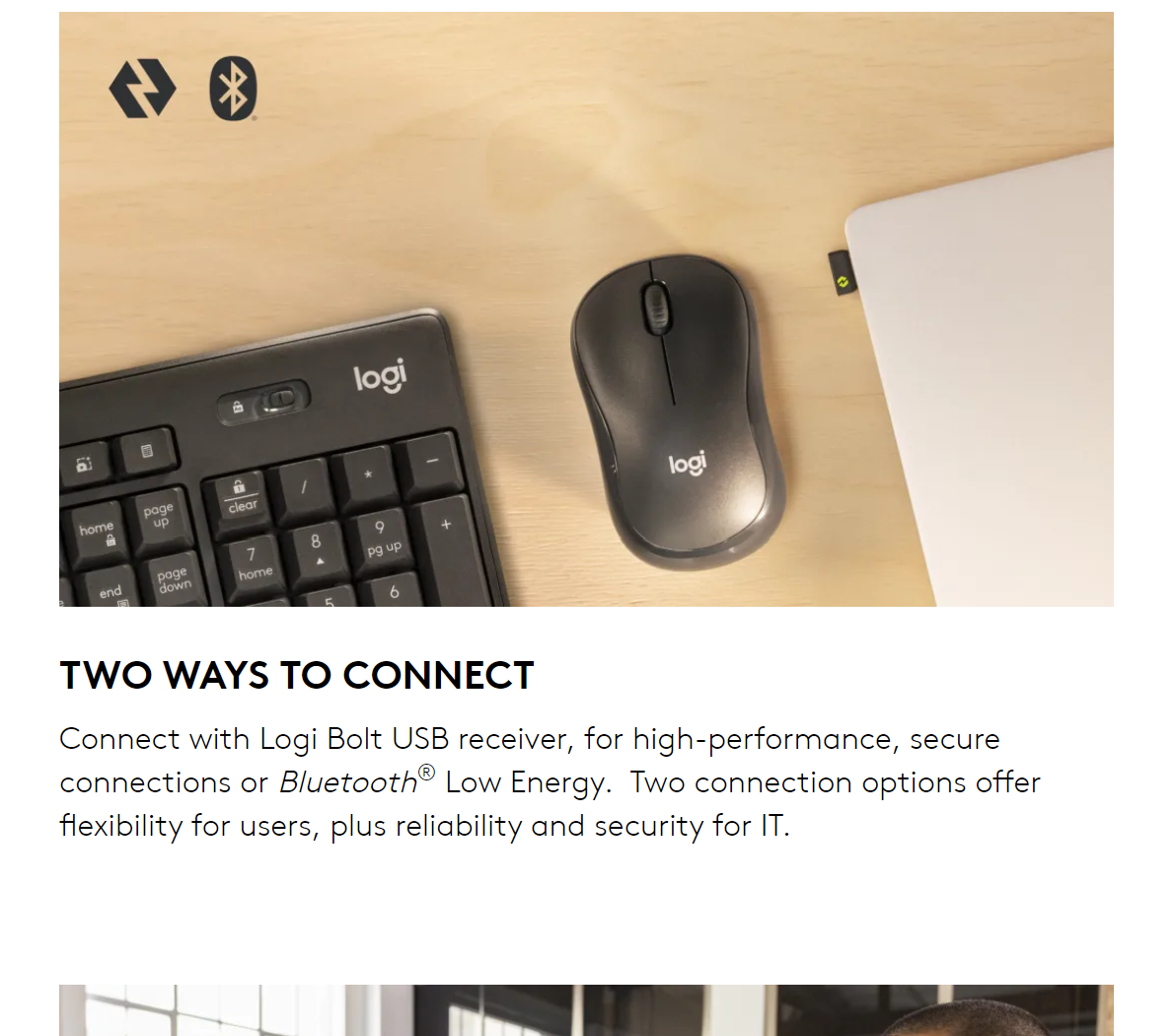 Logitech MK370 Wireless Keyboard & Mouse Combo For Business w/ 112 Keys ...