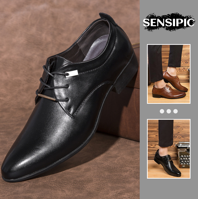 Roberto Pepe Luxury Black Leather Men Shoe