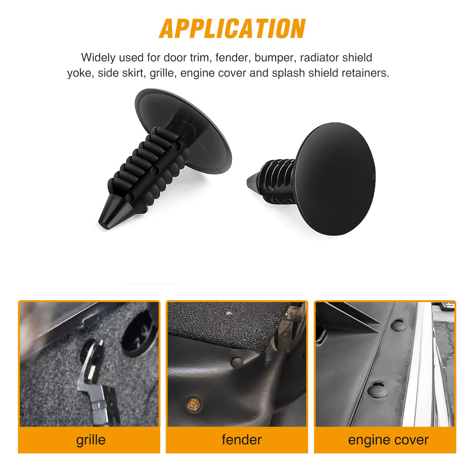100 Pcs Bumper Clips Car Clips Universal Nylon Car Rivets Fasteners ...