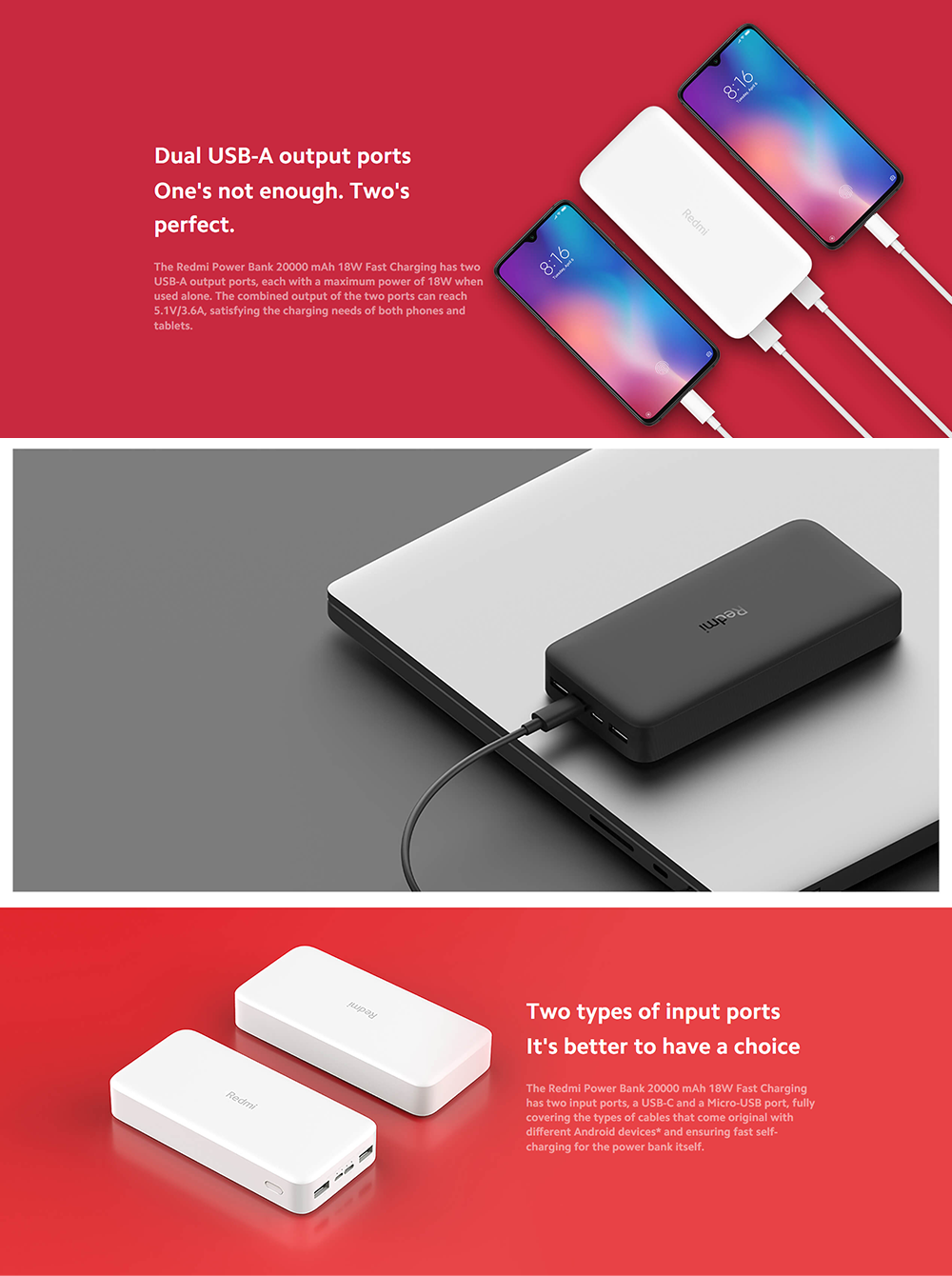 Xiaomi 20000mAh Redmi Fast Charge Power Bank | Shopee Philippines