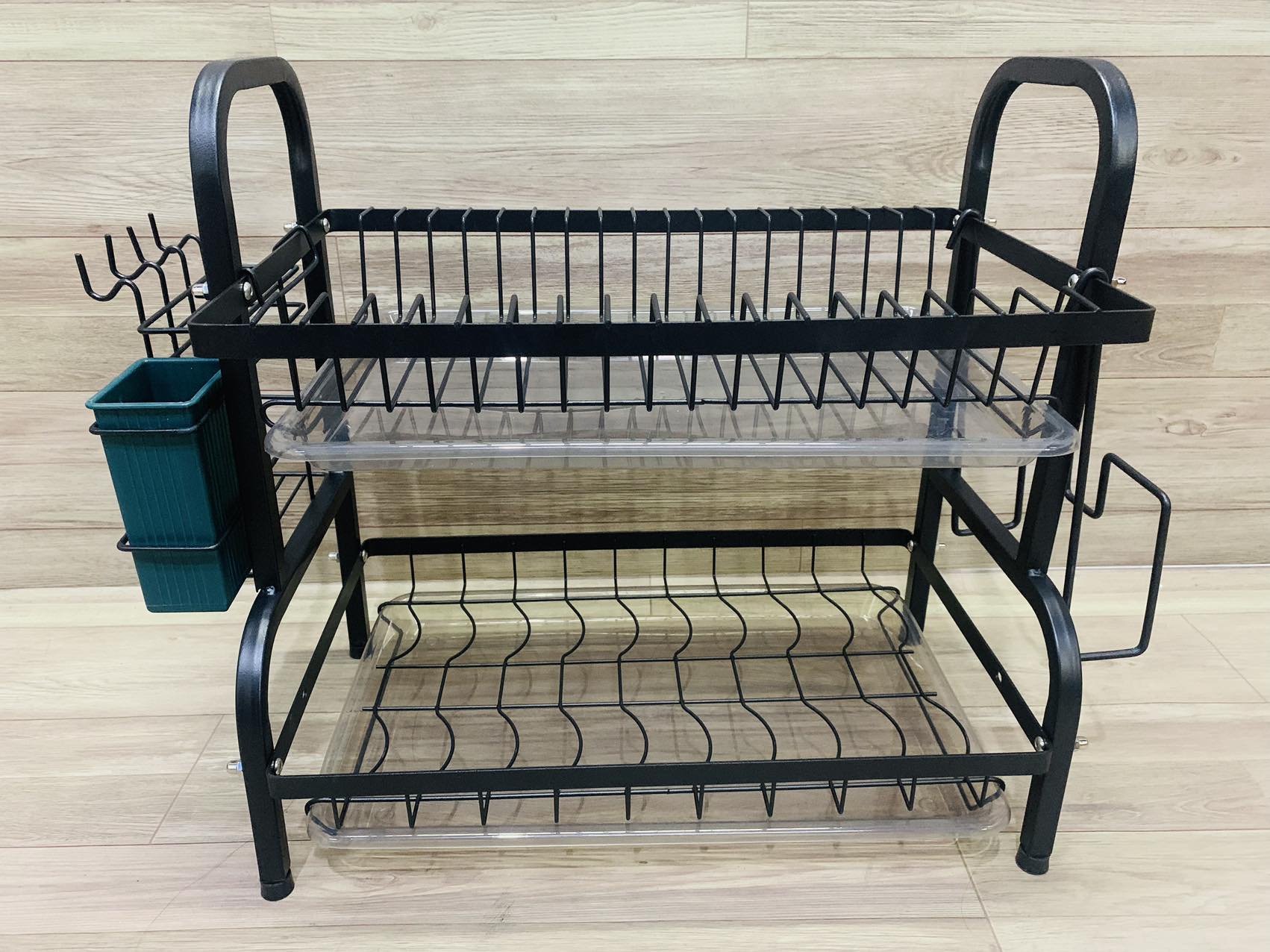 TC Home Dish Rack Kitchen Dual Layer Stainless Dish Drainer Rack with 2 ...