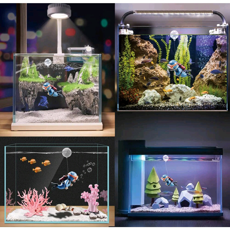 Aquarium Decorations Mini Cute Fish Tank Floating Decor Aquarium ...