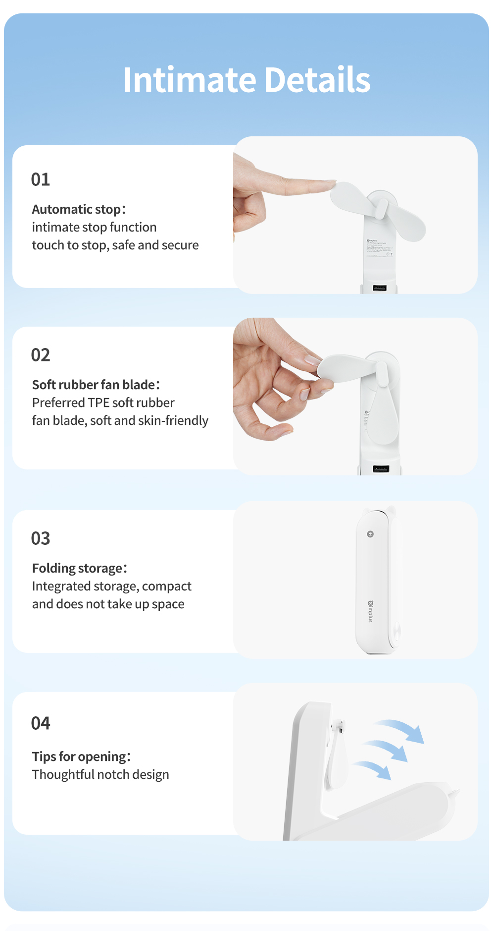 Simplus Fan Rechargeable Portable Handheld (Multi-function) | Shopee ...