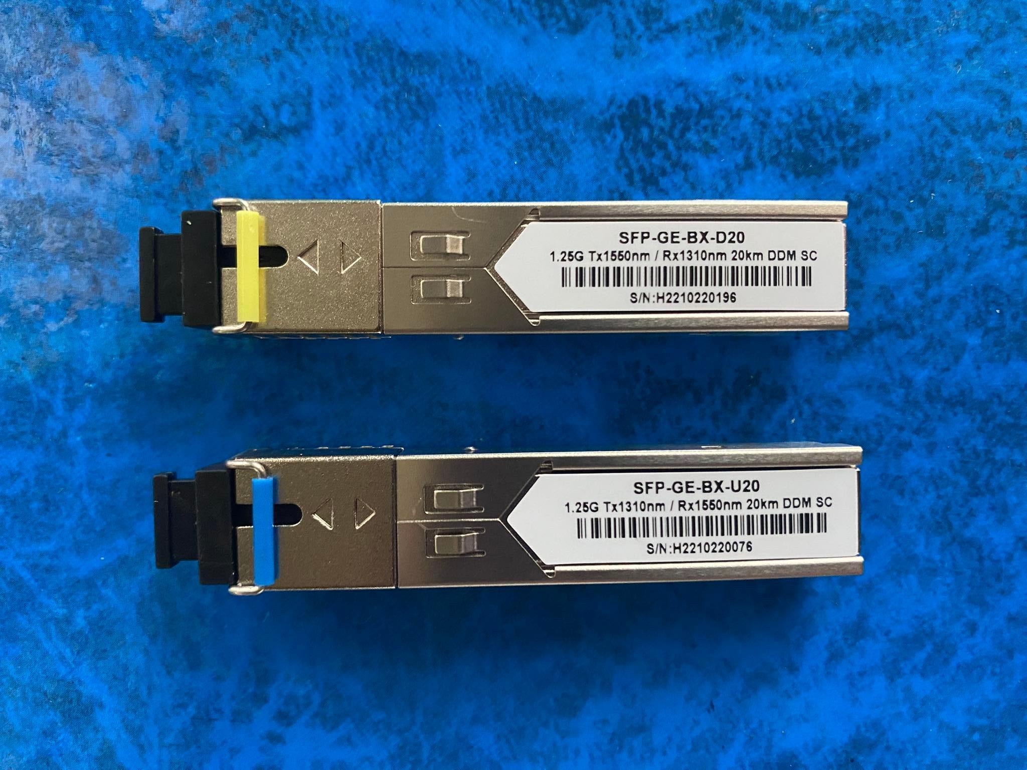 SFP Module 1 PAIR SC or LC 1.25Gbps Single mode single core fiber SFP ...