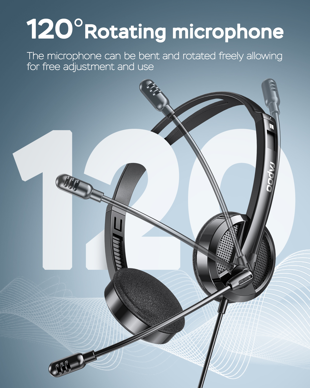 Rapoo H101 Wired Stereo Headset On Ear Stereo Gaming Headphones with ...