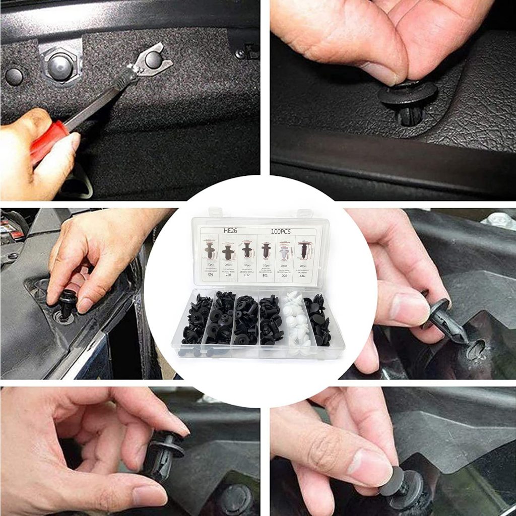 100 Pcs Bumper Clips Car Clips Universal Nylon Car Rivets Fasteners ...