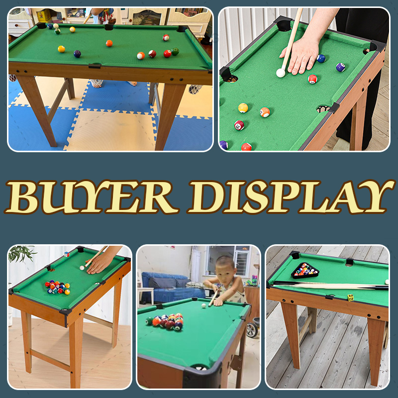 Mini billiard Table for Kids wooden with tall feet pool table set ...