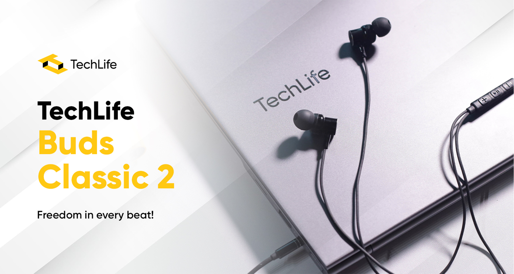 TechLife Buds Classic 2 | Earphones | Built-in Mic & Controls | IPx4 ...