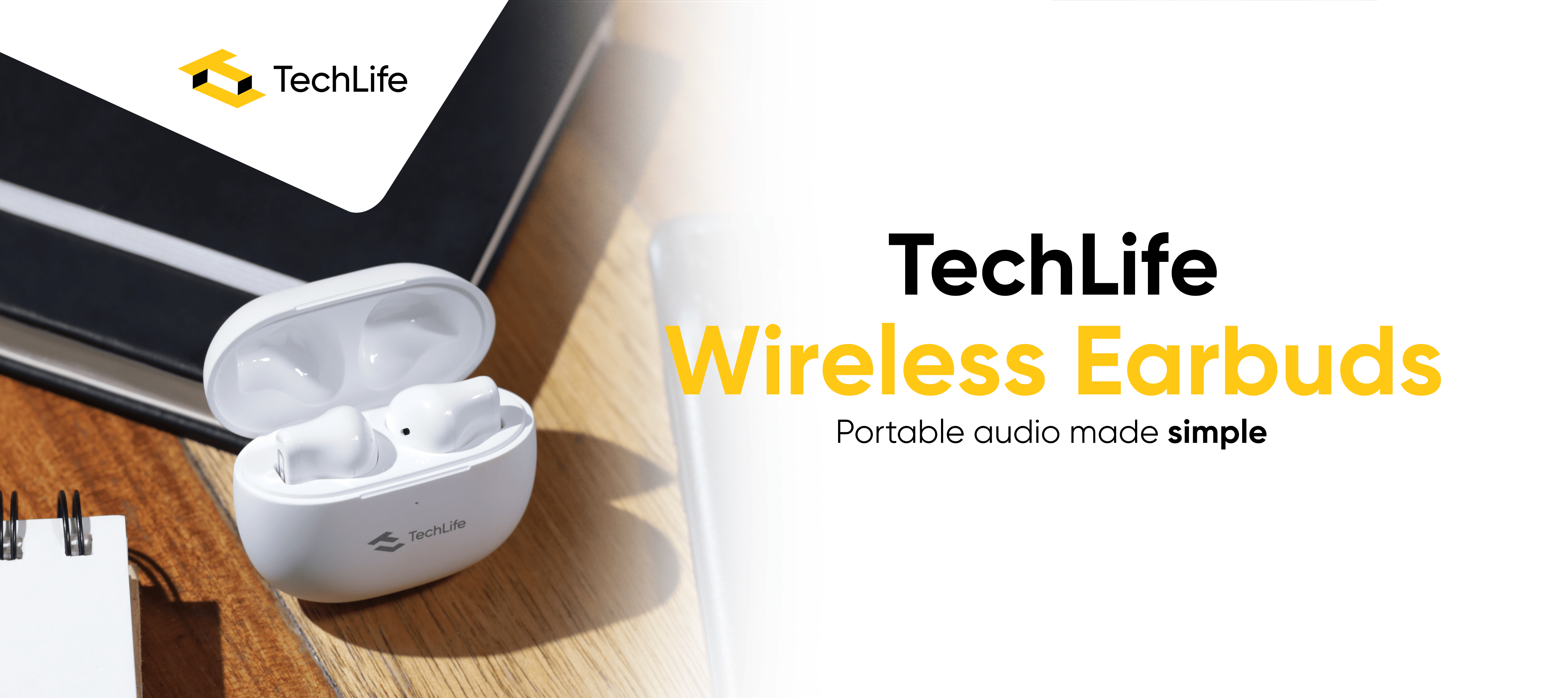 TechLife Wireless Earbuds | 30 Hour Playback Time | IPx5 Water ...